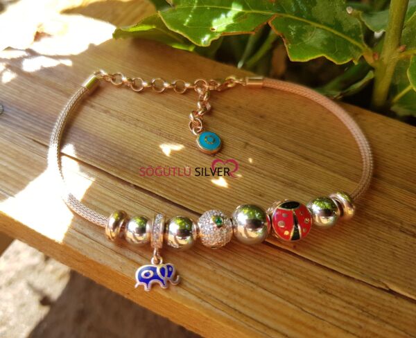 Mineli Gümüş Bileklik SGTL8409
