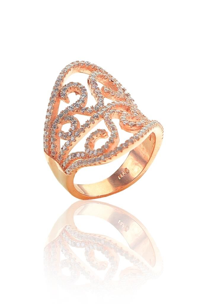 Pırlanta modeli zirkon taşlı mekik yüzük SGTL8323