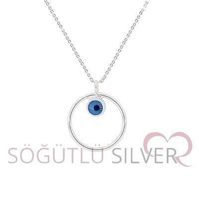nazarlı çemberli kolye SGTL2825