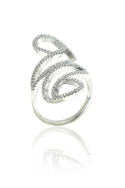 Pırlanta modeli zirkon taşlı mekik yüzük SGTL8342