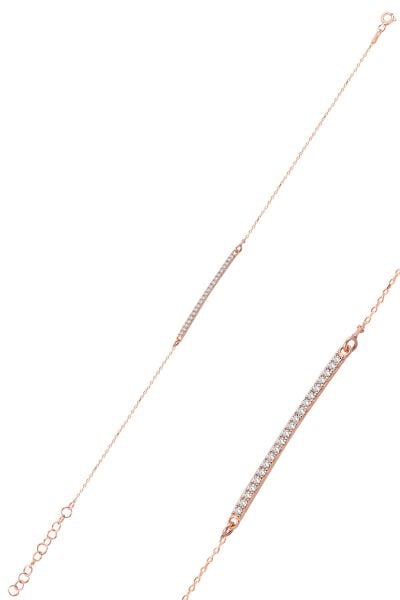 Çubuk Model Zirkon Taşlı Rose Kaplama Gümüş Bileklik SGTL10092ROSE SGTL10092ROSE