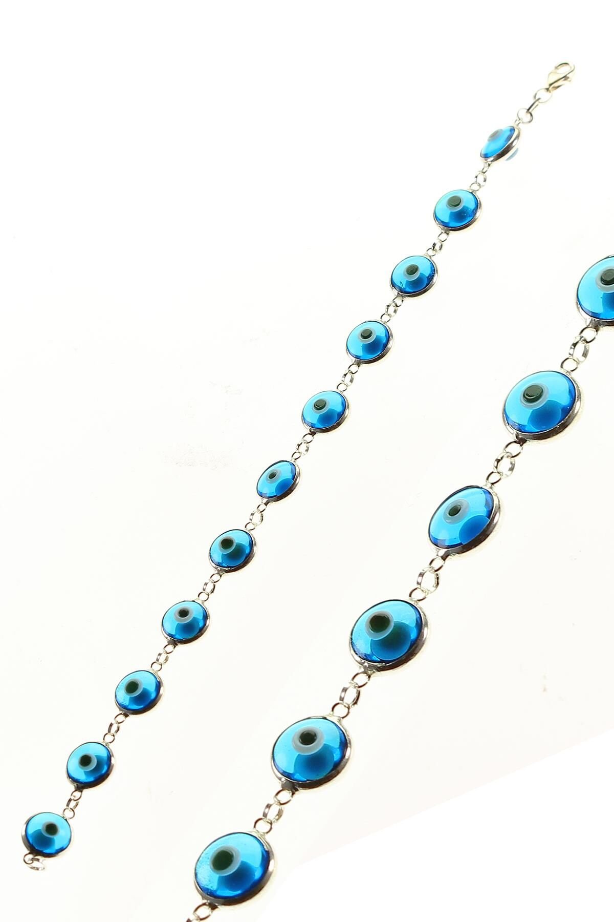 Gümüş nazar boncuklu bileklik SGTL9275