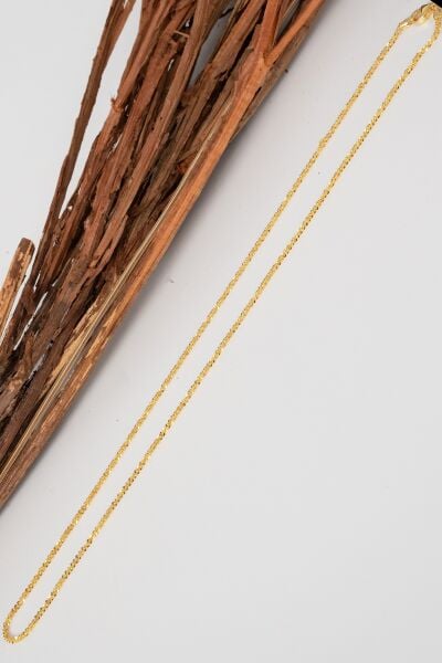 925 Ayar gümüş altın yaldızlı stella rocco lazer kesim italyan halat zincir SGTL13103GOLD