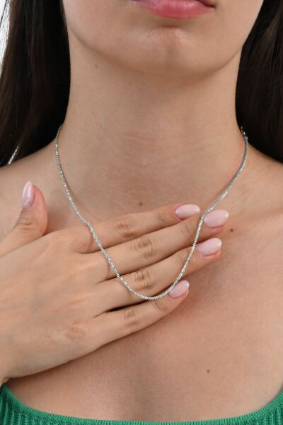 925 Ayar gümüş  stella rocco lazer kesim italyan halat zincir SGTL13103RODAJ