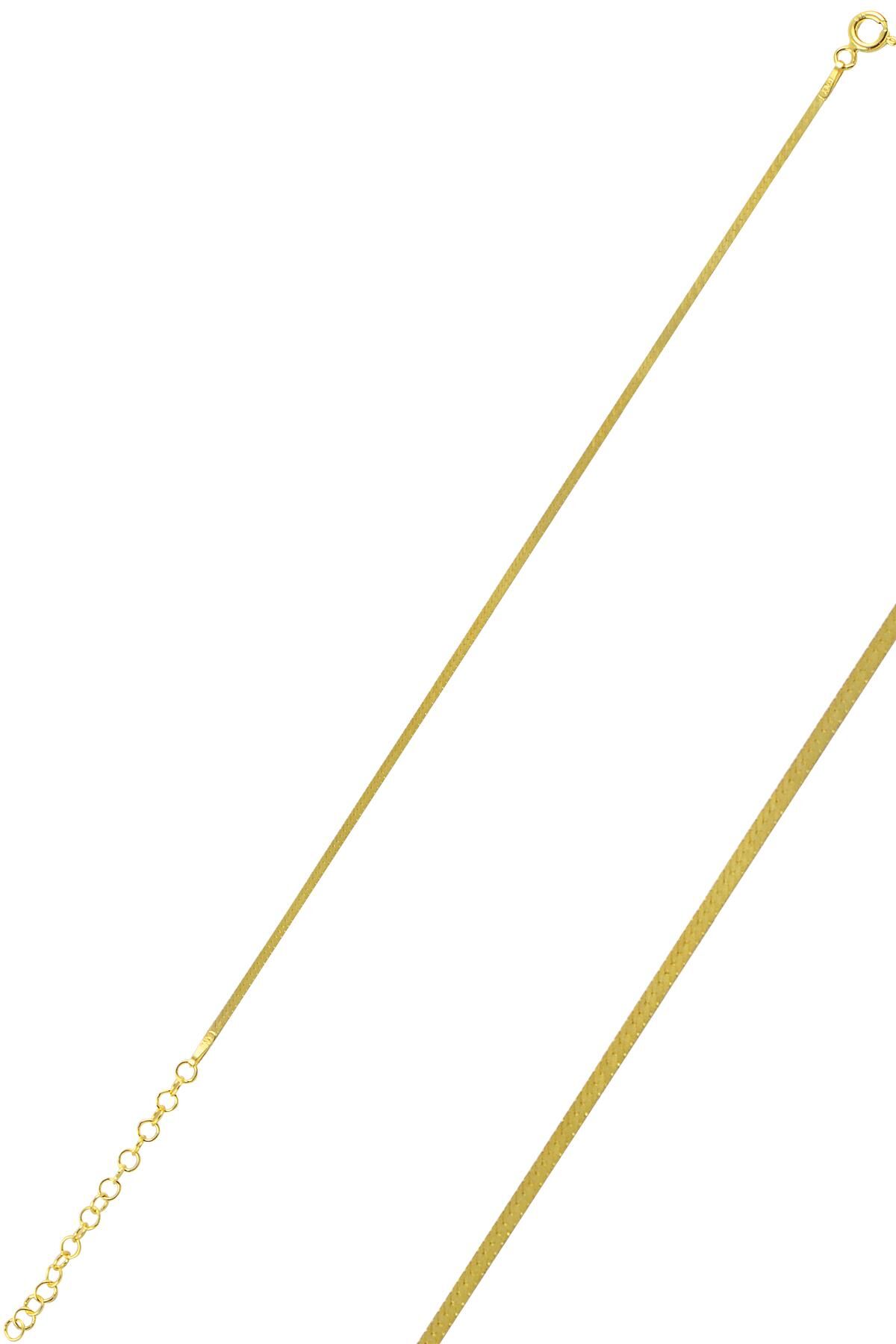 Gümüş altın rengi 1,4 mm kalınlığında italyan yassı bileklik SGTL10096GOLD SGTL10096GOLD