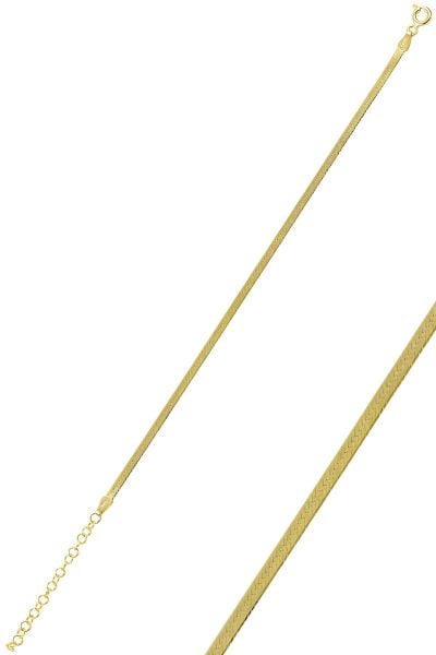 Gümüş 2,5 mm kalınlığında altın rengi italyan yassı modeli bileklik SGTL10097GOLD SGTL10097GOLD