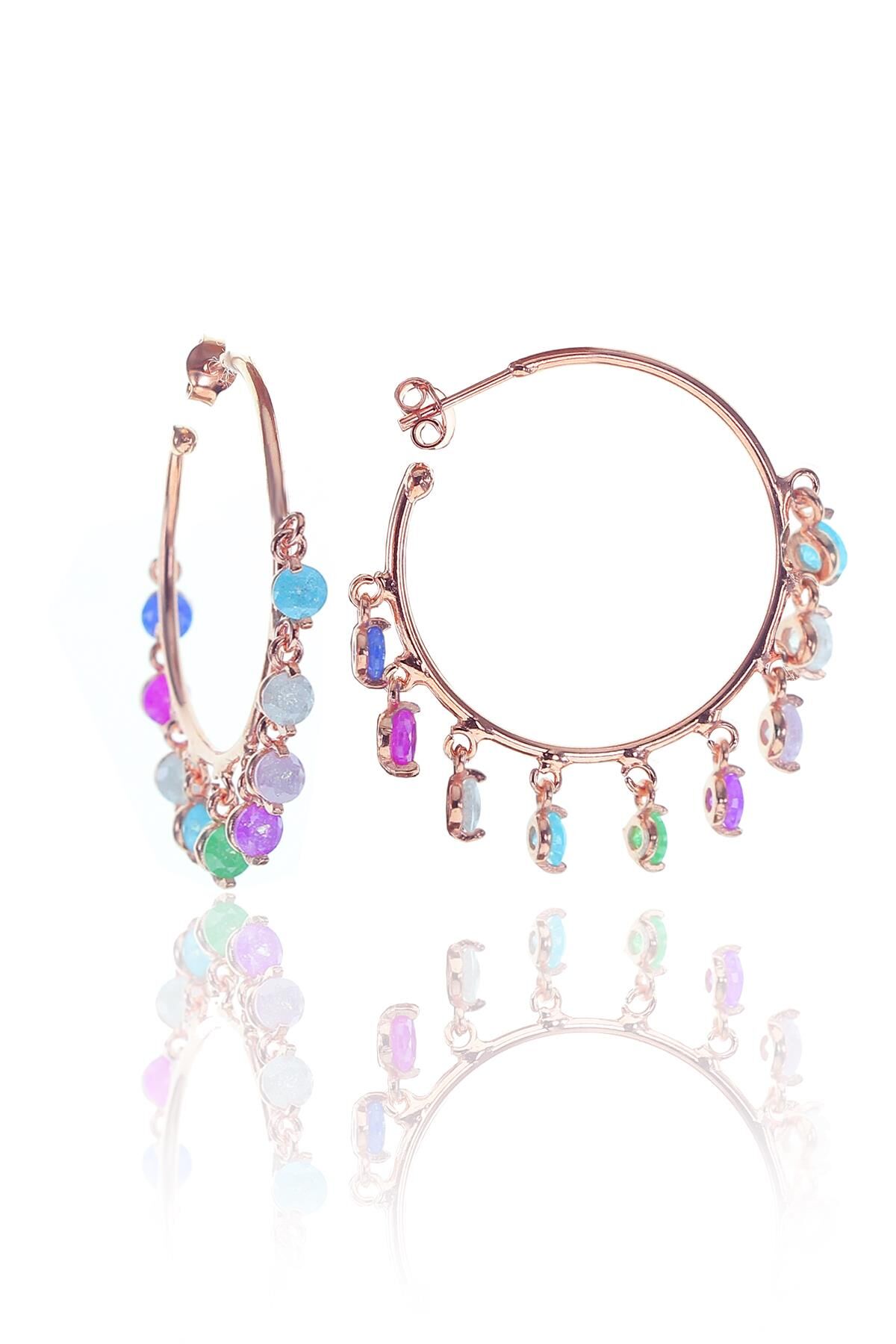 Büyük boy yarım halka shakira küpe SGTL8351