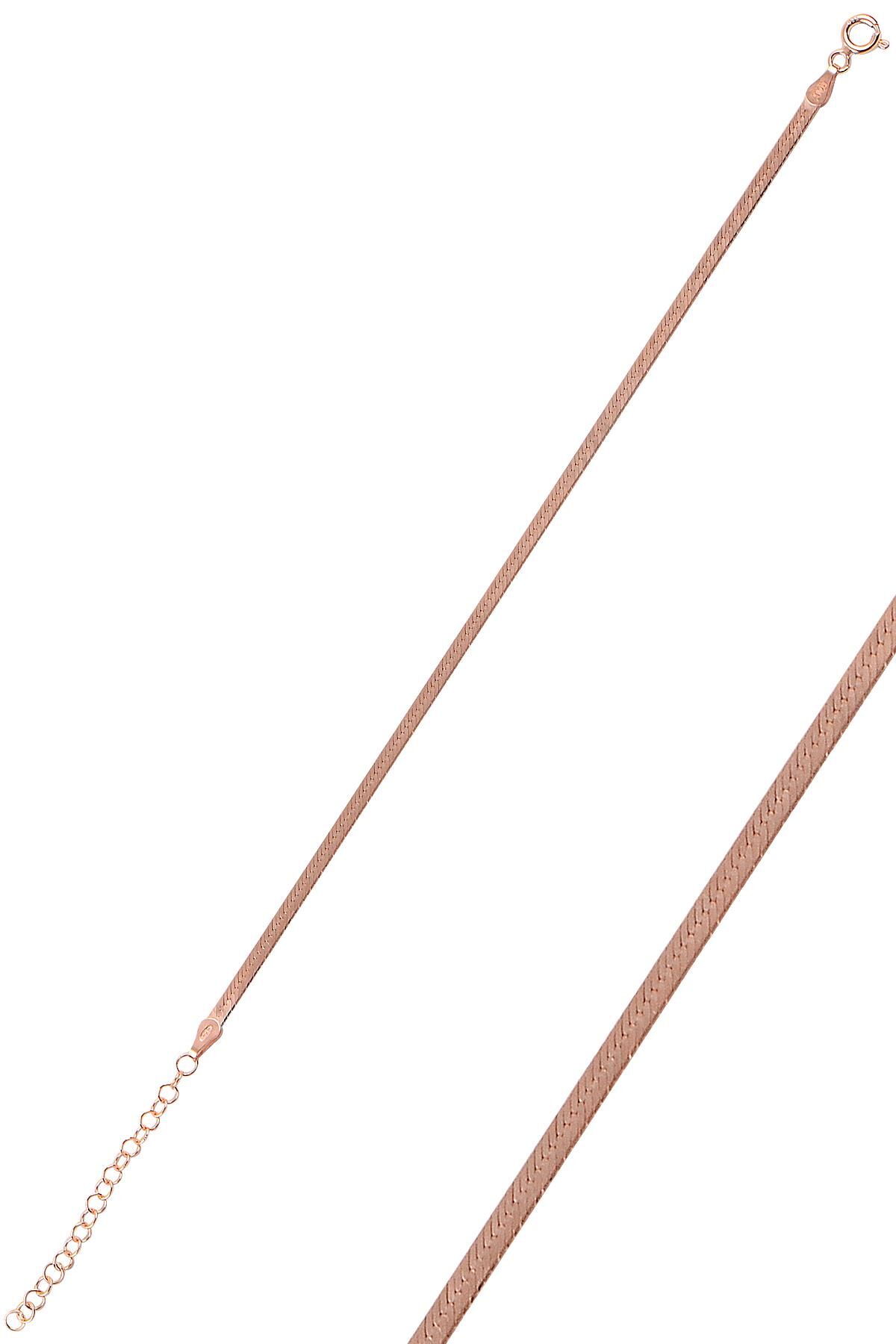 Gümüş 2,5 mm kalınlığında rose italyan yassı modeli bileklik SGTL10097ROSE SGTL10097ROSE