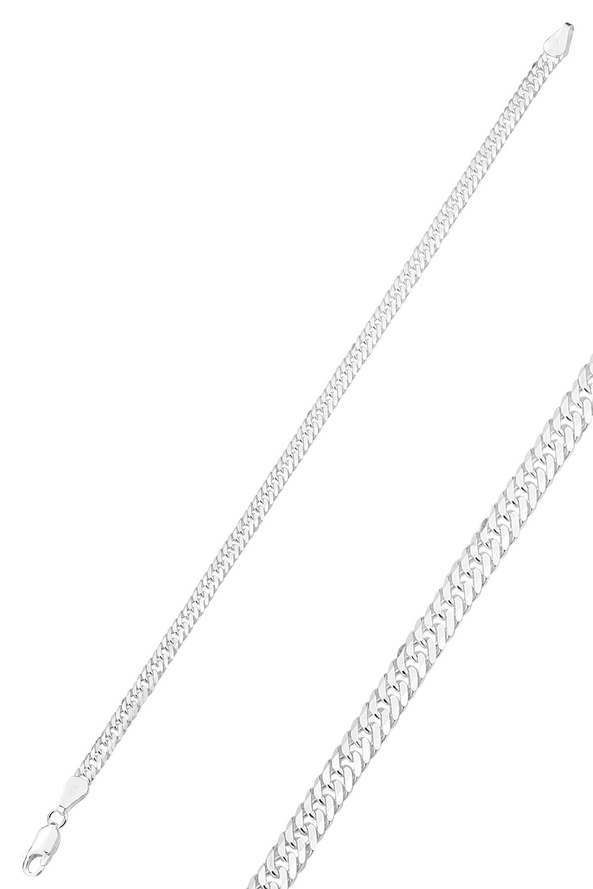 925 Ayar gümüş sık gurmet erkek, kadın zincir kolye  SGTL13108RODAJ