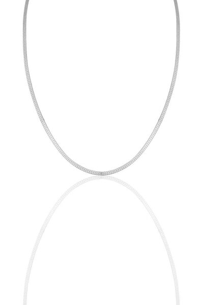 Gümüş italyan yassı zincir kolye altın  SGTL11757 Rose - 45 cm