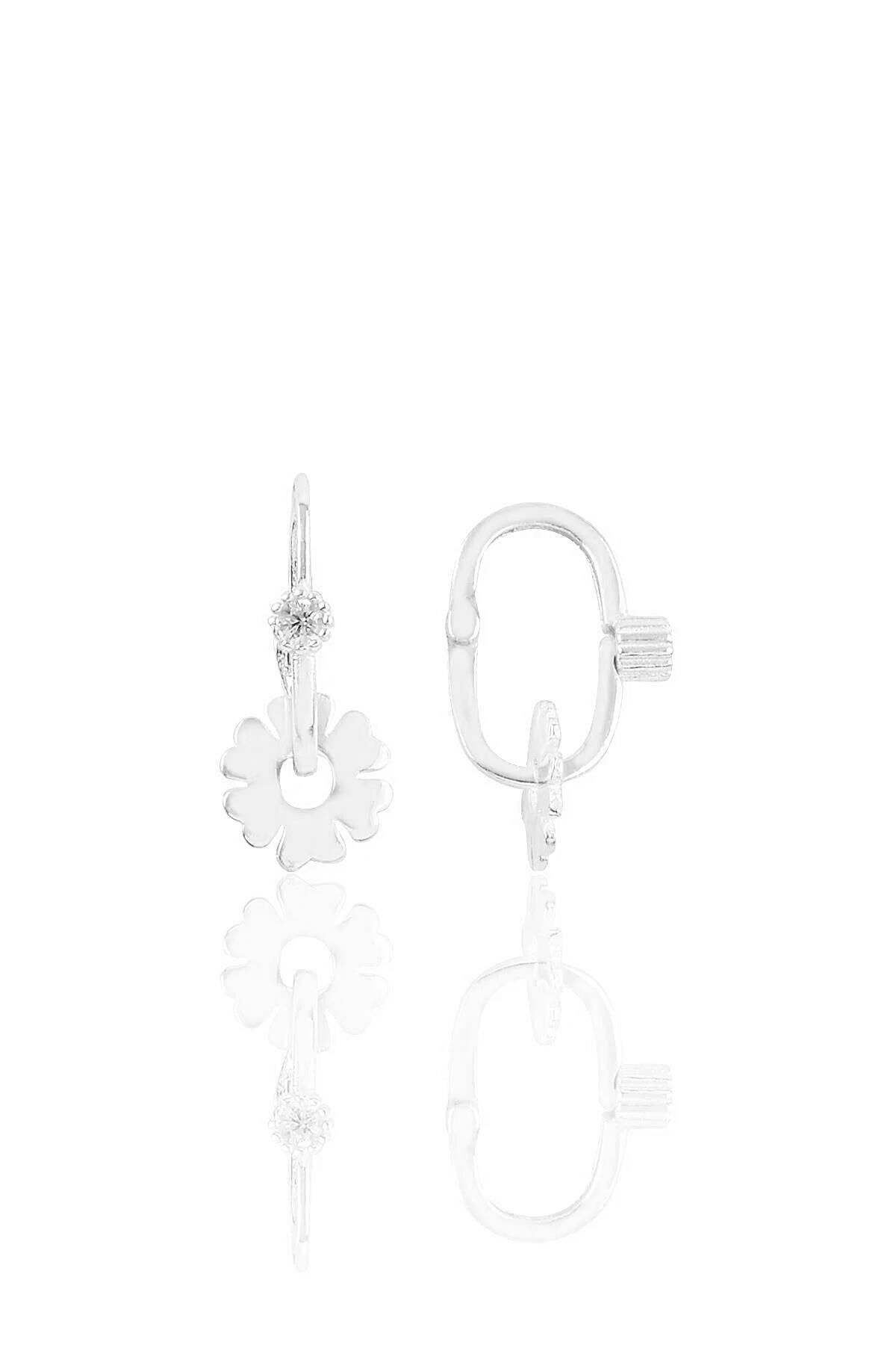 Gümüş yonca modeli göçmen küpe SGTL9151