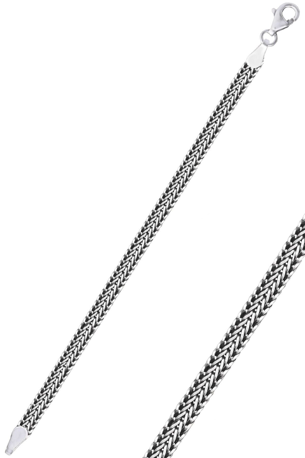 925 Ayar gümüş oksitli hasır örgü model erkek bileklik SGTL13110RODAJ