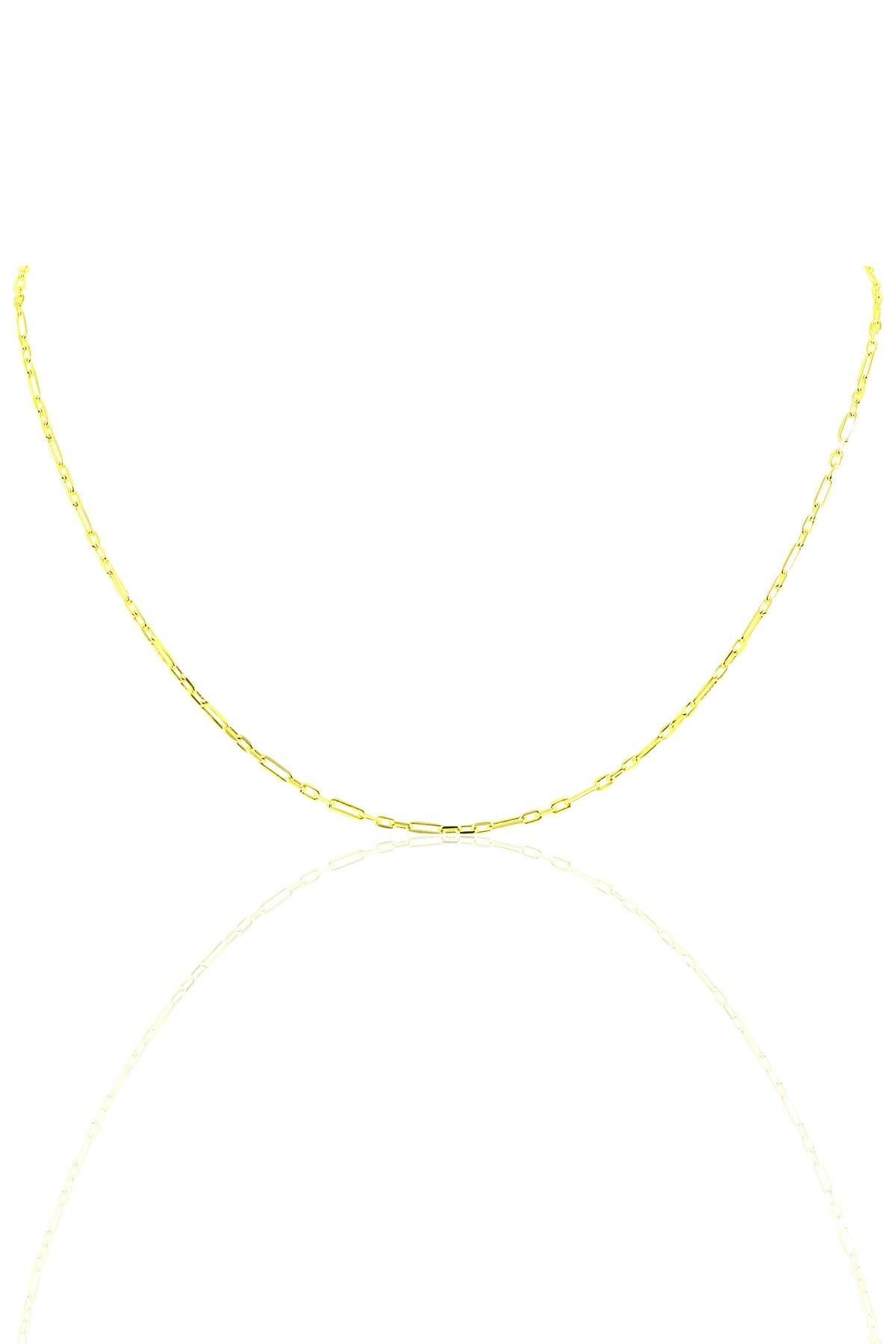 Gümüş 60 cm altın rengi aralıklı figaro zincir SGTL10101GOLD SGTL10101GOLD