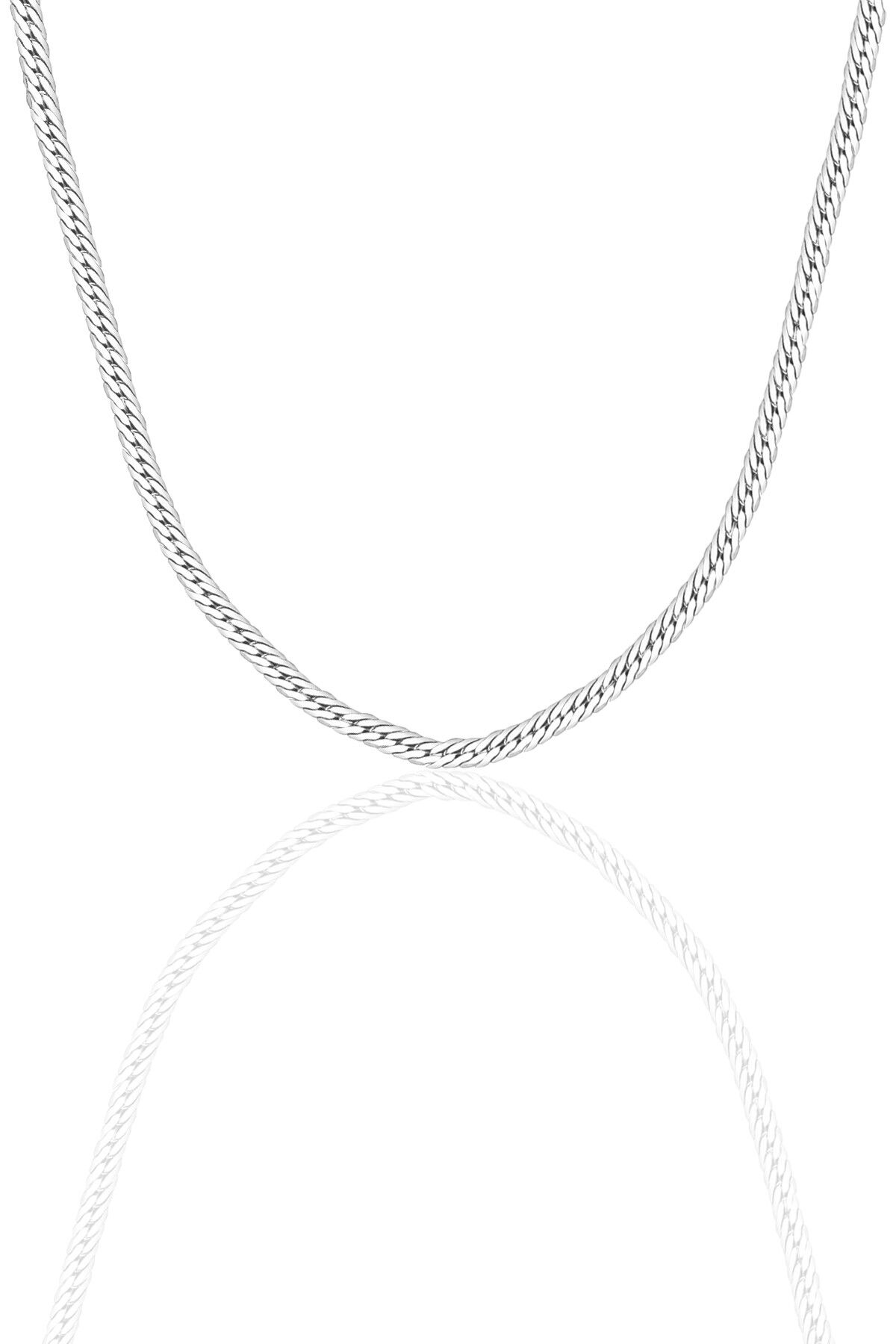 925 Ayar gümüş oksitli balık sırtı modeli gümüş erkek kolye SGTL13115RODAJ