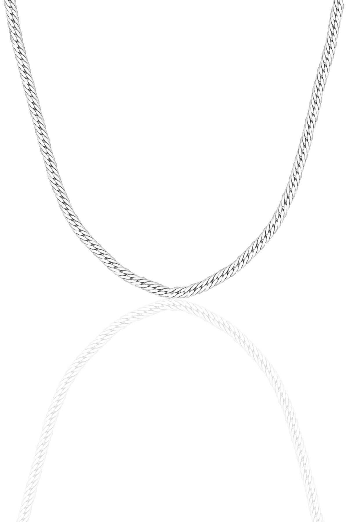 925 Ayar gümüş oksitli balık sırtı modeli gümüş erkek kolye SGTL13115RODAJ