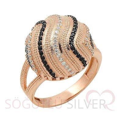 Rose zirkon taşlı yüzük Yüzük8460