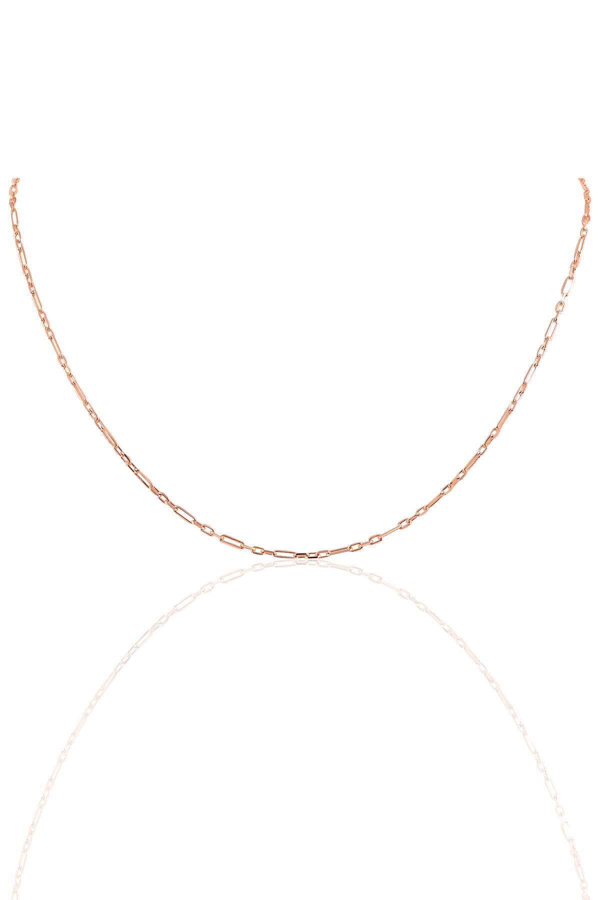 Gümüş 60 cm rose aralıklı figaro zincir SGTL10101ROSE SGTL10101ROSE