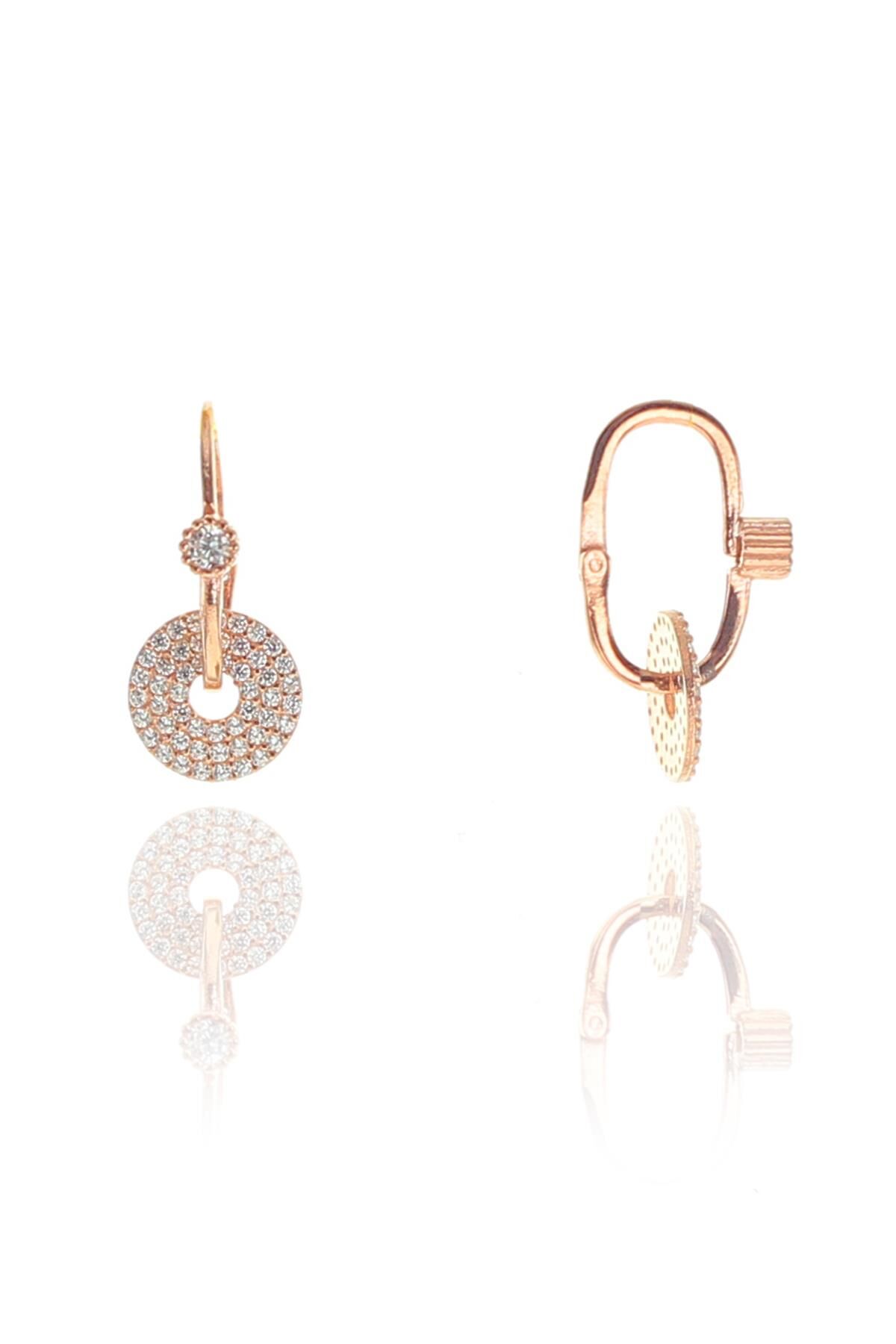 Gümüş rose simit modeli  Göçmen  küpe SGTL8940