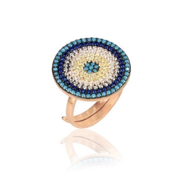 nazarlı nano turkuaz taşlı üçlü set SGTL4008