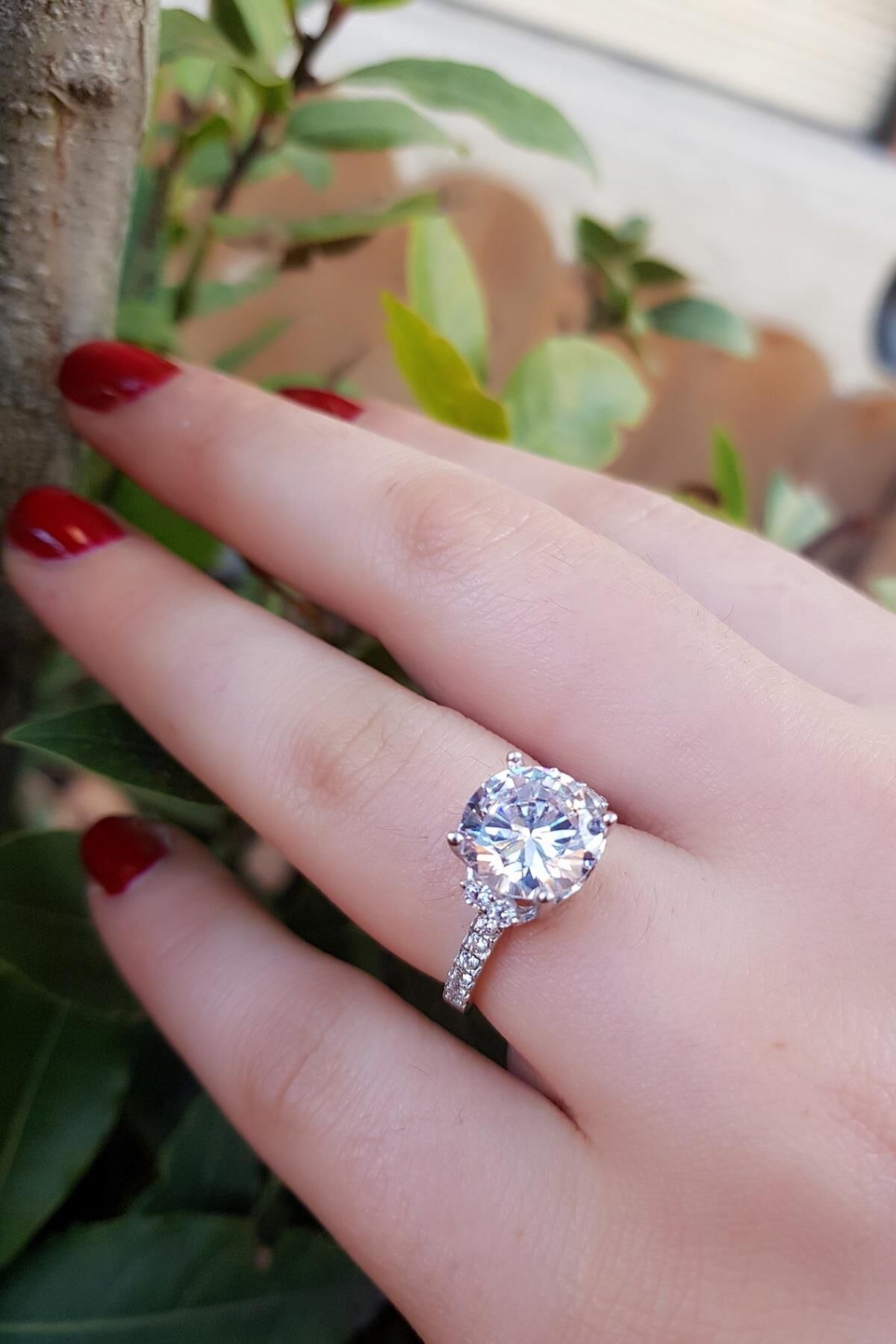 Star kesim tek taş yüzük SGTL2850