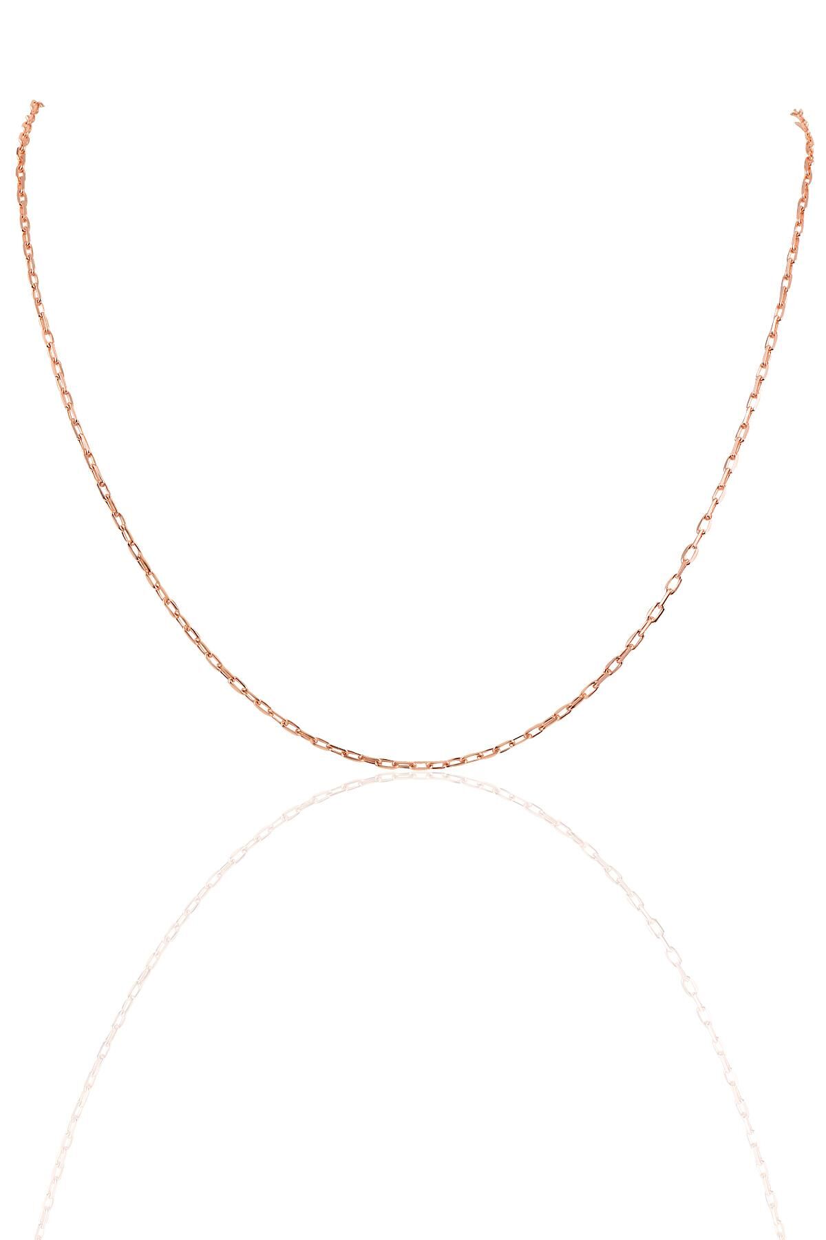 Gümüş rose 45 cm figaro zincir SGTL10102ROSE SGTL10102ROSE