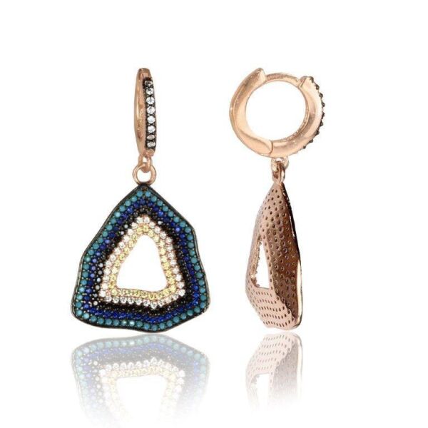 nazarlı nano turkuaz taşlı üçlü set SGTL4012