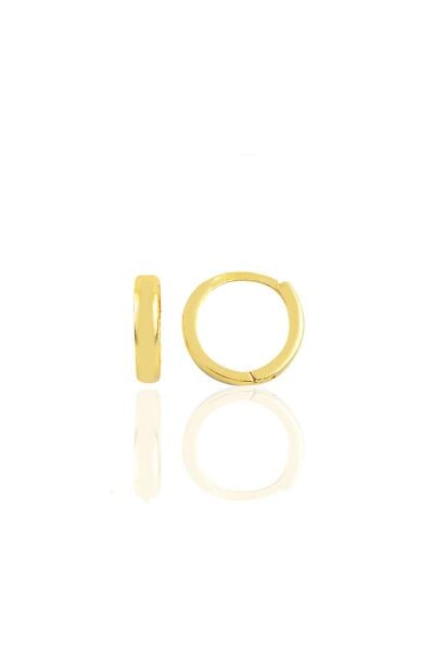 Gümüş altın yaldızlı 10 mm halka küpe Tragus Piercing Helix Kıkırdak Küpesi SGTL11754GOLD