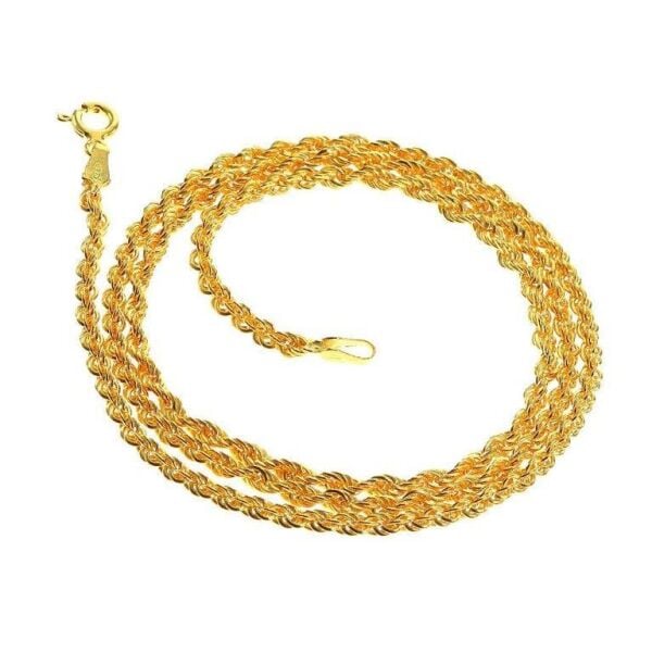 Gümüş halat zincir SGTL10481 50 cm - Altın