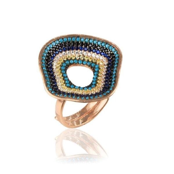 nazarlı nano turkuaz taşlı üçlü set SGTL4014