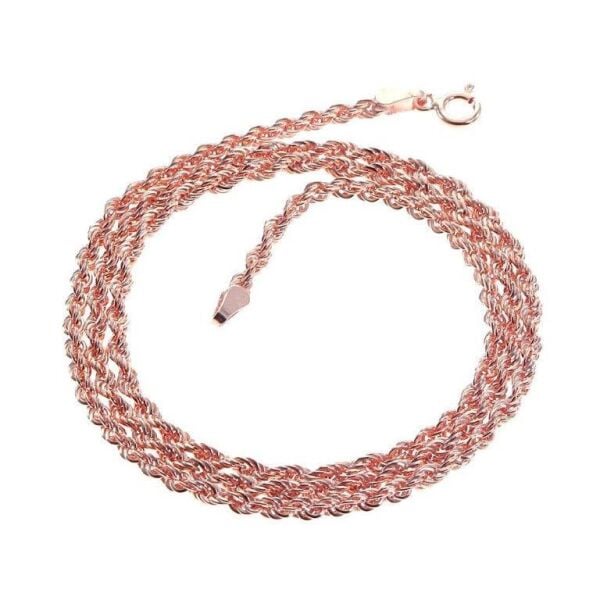 Gümüş halat zincir SGTL10481 50 cm - Rose