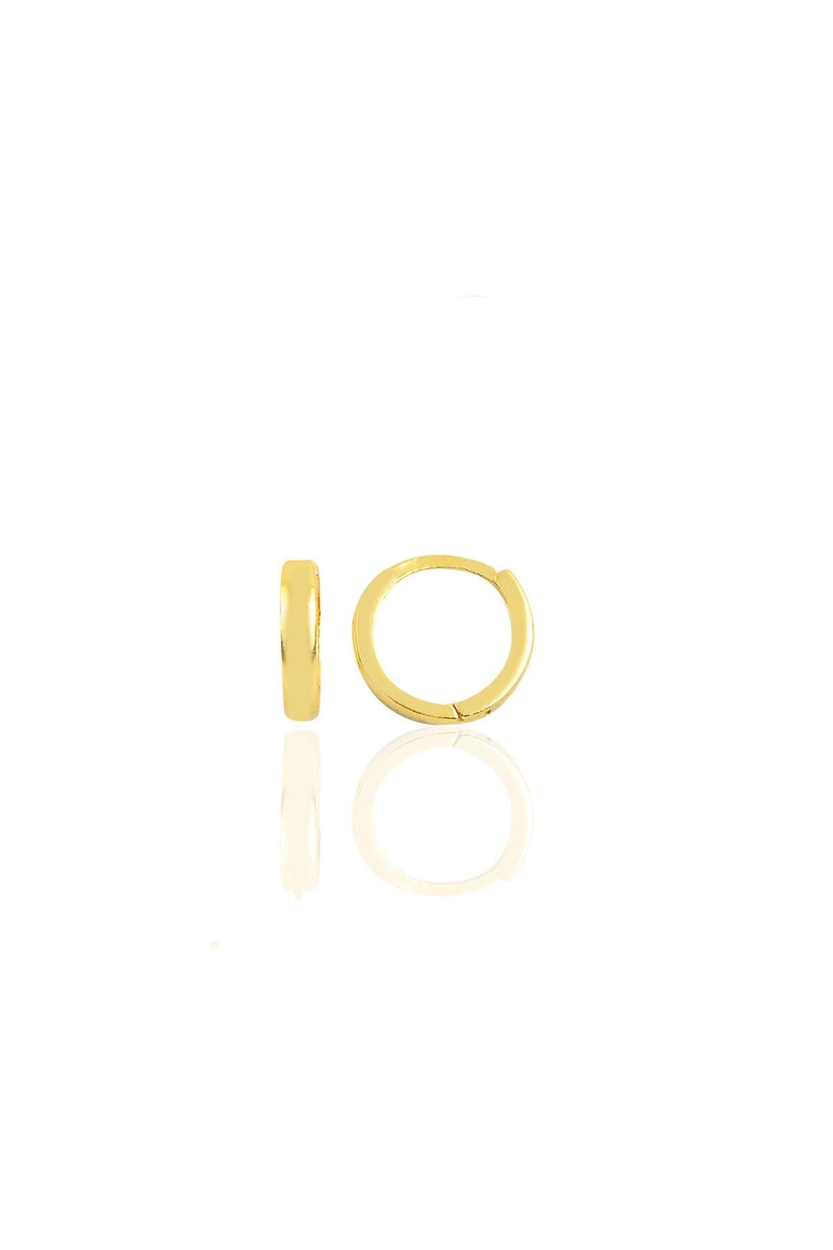 Gümüş altın yaldızlı 9 mm halka küpe Tragus Piercing Helix Kıkırdak Küpesi SGTL11753GOLD