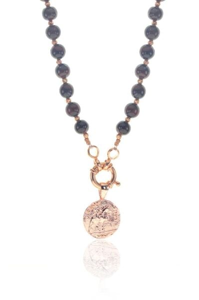 Kaplan gözü taşlı antik para madalyon SGTL8374