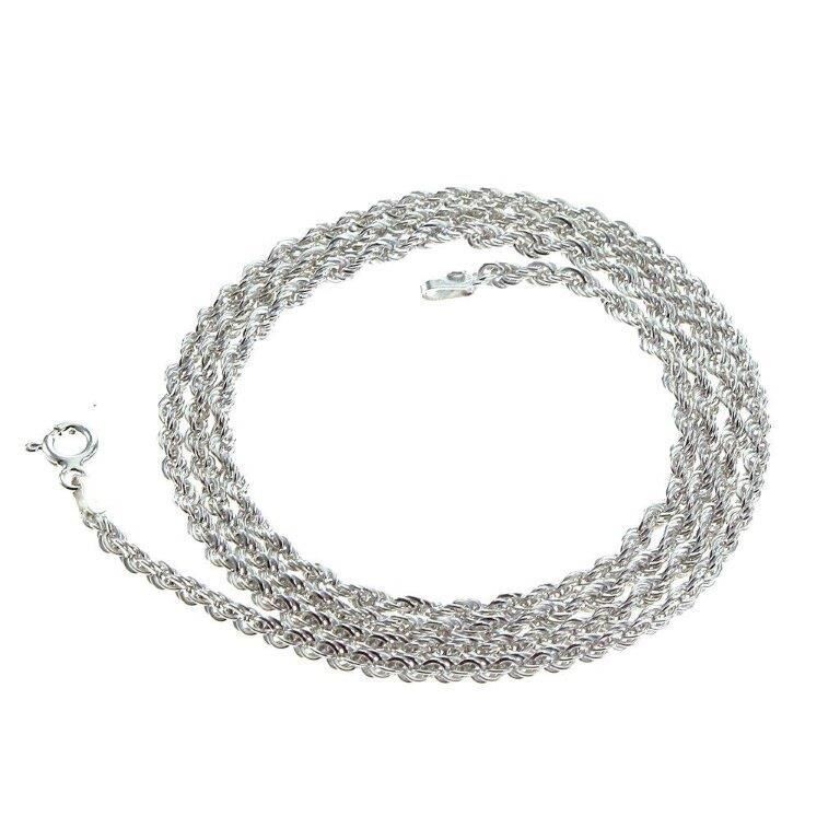 Gümüş halat zincir SGTL10481 50 cm - Gümüş