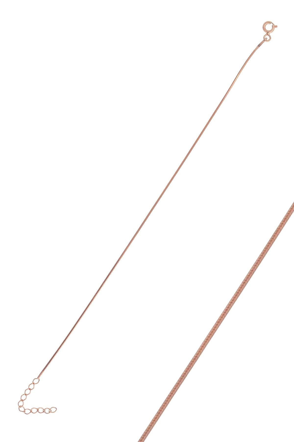 Gümüş rose yılan zincir halhal SGTL11752ROSE