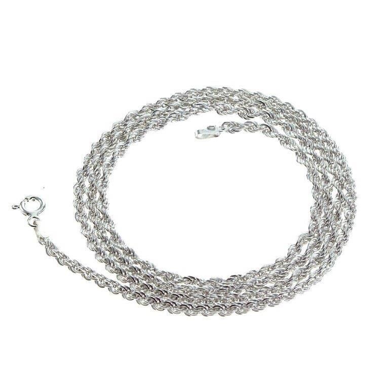 Gümüş halat zincir SGTL10481 60 cm - Gümüş