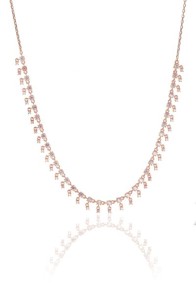 Zirkon taşlı tırnak modeli kolye SGTL8382