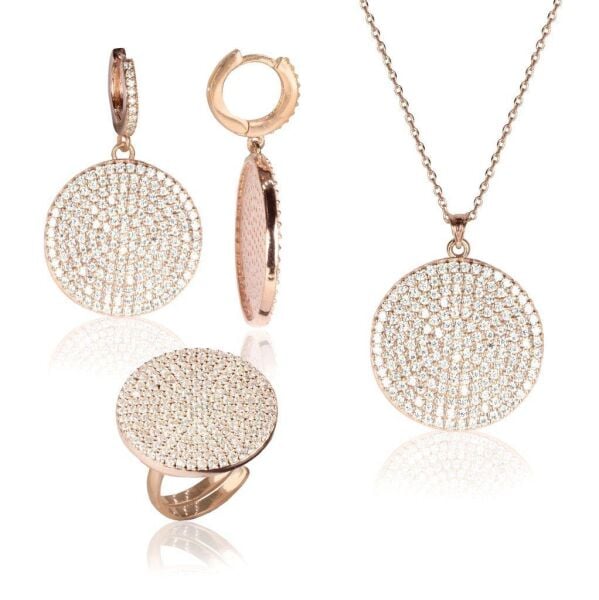 rose zirkon full taşlı üçlü set SGTL4021