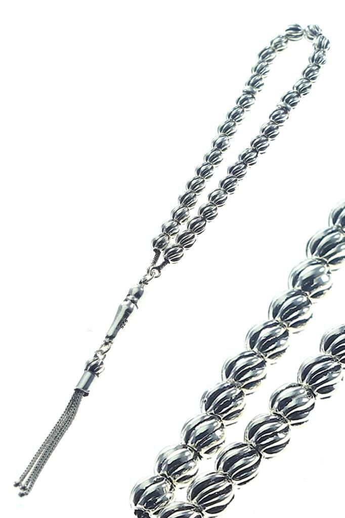 Dalga modeli gümüş tesbih SGTL8389