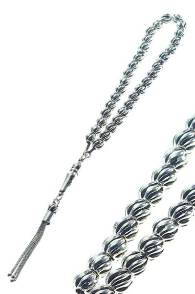 Dalga modeli gümüş tesbih SGTL8389