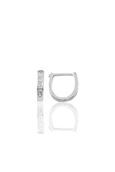 Gümüş baget taşlı küpe SGTL9509