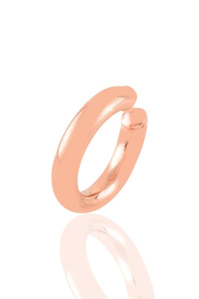 Gümüş rose sade sıkıştırmalı  kıkırdak küpe SGTL10887ROSE