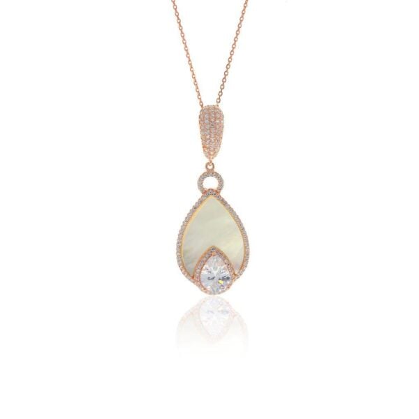 Damla Modeli sedef ve zirkon taşlı Üçlüset SGTL7014