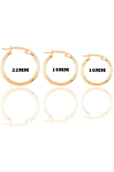 Gümüş rose  üç boydan oluşan şarnel halka küpeler SGTL11557ROSE