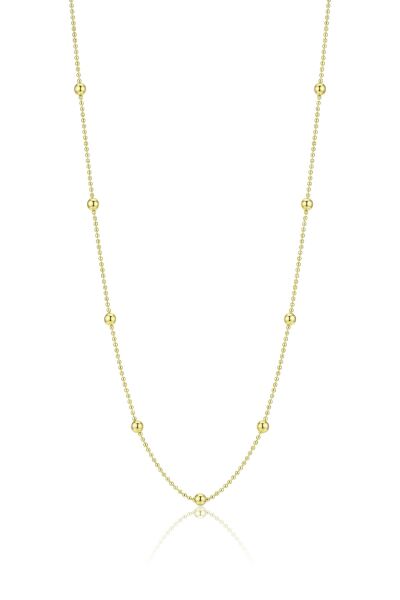 925 Ayar Gümüş Zincir Altın Kaplama Gold İtalyan Hepsi Top Top Zincir Kolye SGTL13316GOLD