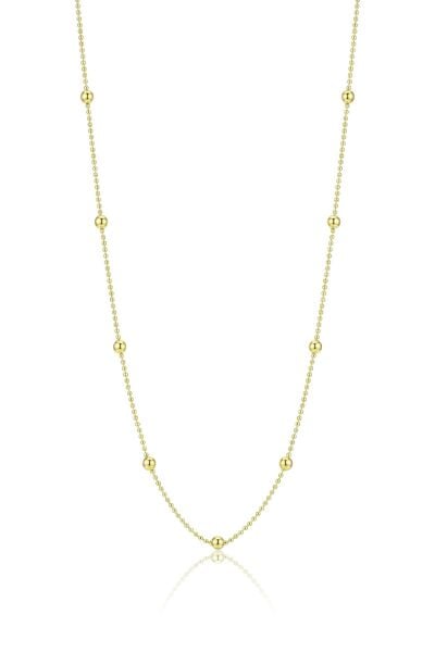 925 Ayar Gümüş Zincir Altın Kaplama Gold İtalyan Hepsi Top Top Zincir Kolye SGTL13316GOLD