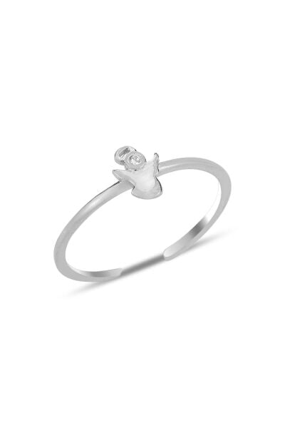 Gümüş rodyumlu zirkon taşlı alttan ayarlanabilir peri yüzük SGTL12227RODAJ