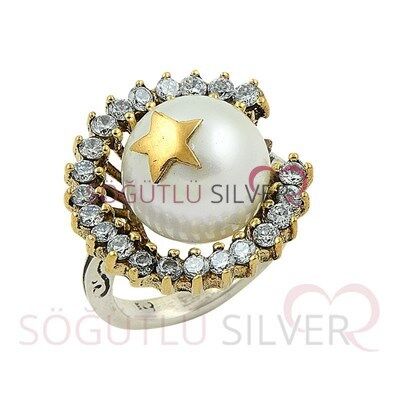 Ayyıldız taşlı ve otantik üçlüset set8471