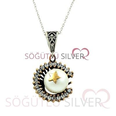 Ayyıldız taşlı ve otantik üçlüset set8471