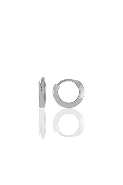 Gümüş  10 mm halka küpe Tragus Piercing Helix Kıkırdak Küpesi SGTL11743RODAJ