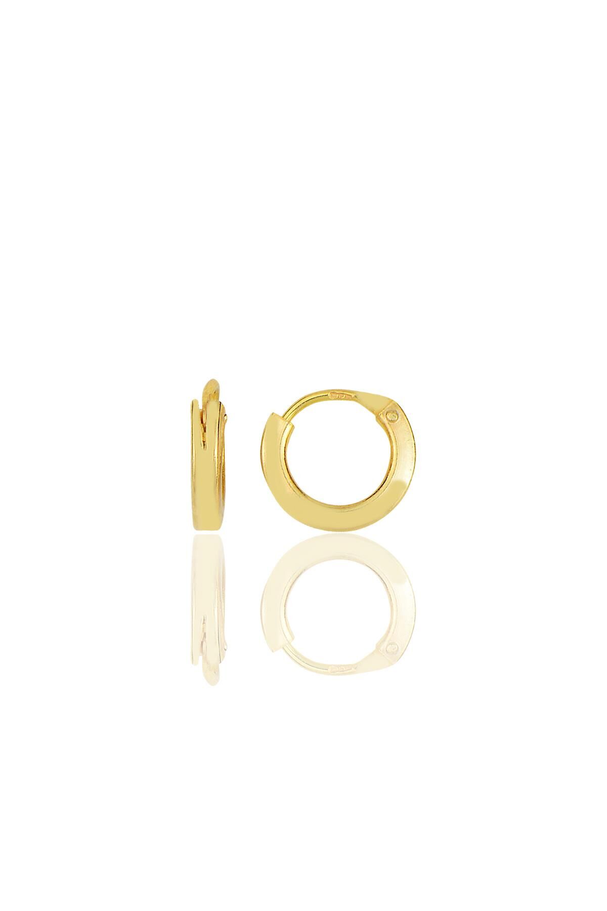 Gümüş altın yaldızlı 10 mm halka küpe Tragus Piercing Helix Kıkırdak Küpesi SGTL11743GOLD